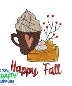 Sketch Happy Fall Pie 92723 Embroidery Design