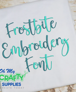 Frostbite Embroidery Font (BX Included) (FM)