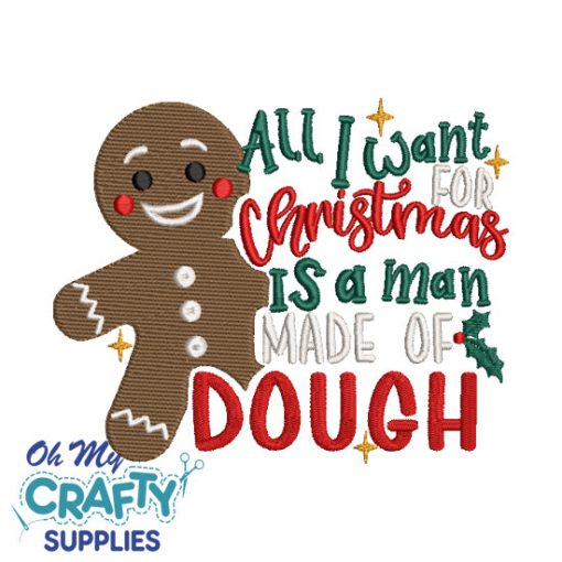 Man Made of Dough Embroidery Design
