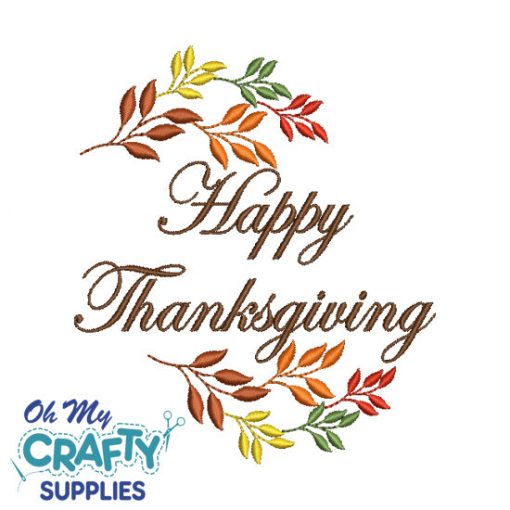 Happy Thanksgiving 115 Embroidery Design