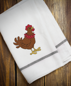 Goofy Rooster Embroidery Design