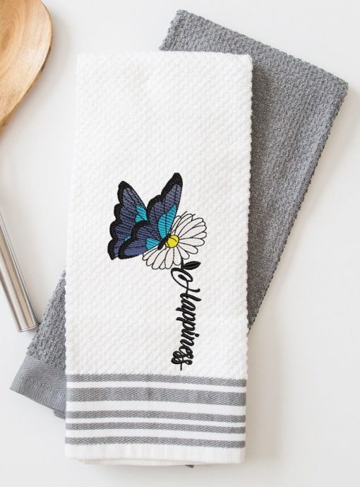 Happiness Daisy Flower Embroidery Design