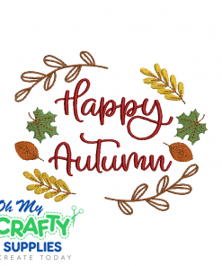 Happy Autumn 813 Embroidery Design