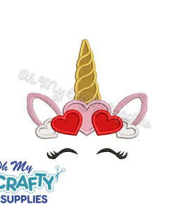 Valentine's Unicorn Applique Design