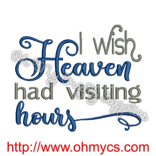 Heaven Visits Embroidery Design