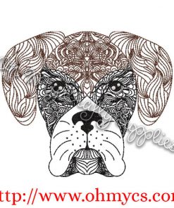 Henna Boxer Embroidery Design