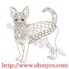 Henna Chihuahua Doggy Embroidery Design