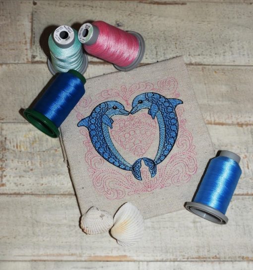 Henna Dolphins 2.0 Embroidery Design