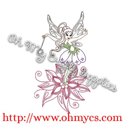 Henna Fairy Embroidery Design
