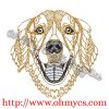 Golden Retriver Embroidery Design