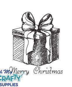 Merry Christmas Sketch Present Embroidery Design
