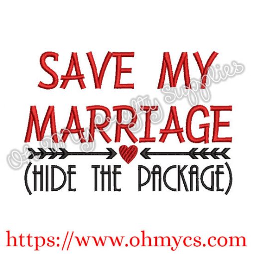 Hide the Package Embroidery Design