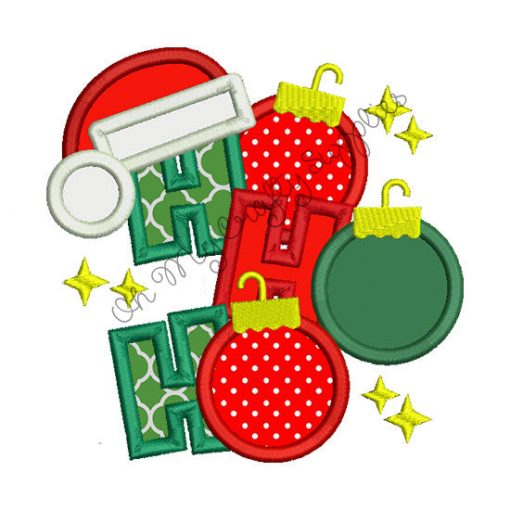 HoHoHo Applique Embroidery Design