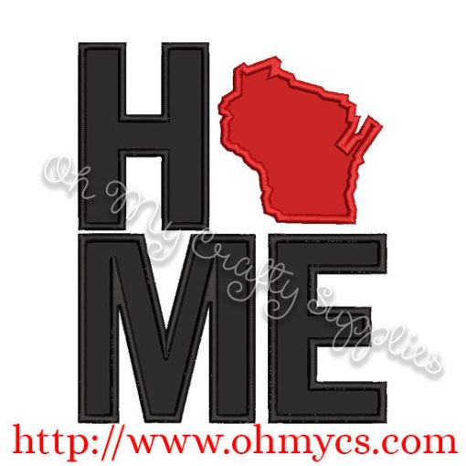 Home Wisconsin Applique Design