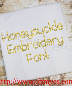 Honeysuckle Embroidery Font (BX Included)