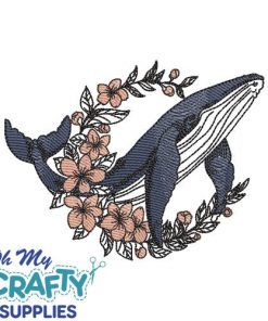 Humpback Whale 430 Embroidery Design