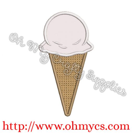 Ice Cream Cone Applique