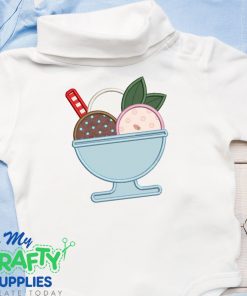 Ice Cream Sherbet Applique Design