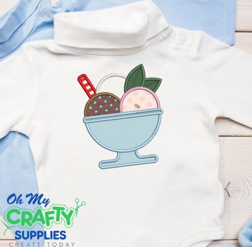 Ice Cream Sherbet Applique Design