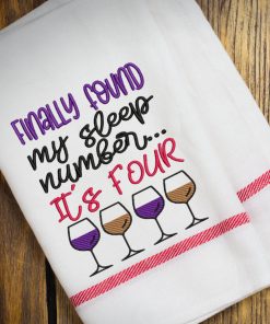 Finally Found My Sleep Number.. It's Four Embroidery Design