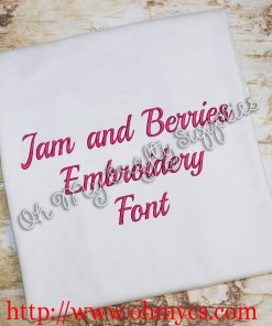 Jam and Berries Embroidery Font (BX included)