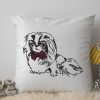 Japanese Chin Dog Sketch Embroidery Design