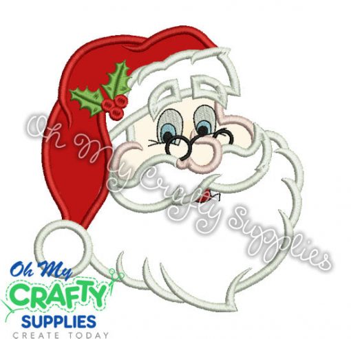 Jolly Santa Embroidery Applique Design