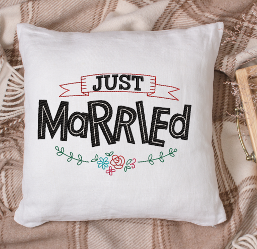 Just Married 2020 Embroidery Design