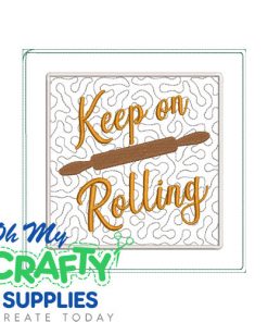 Keep Rolling Potholder Embroidery Design