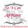 Kiss you Anytime I want Embroidery Design