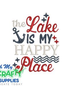 Lake Happy Embroidery Design