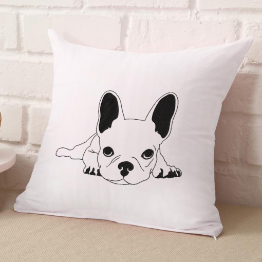 Puppy Laying Sketch Embroidery Design