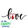 Love Dog Silhouette Embroidery Design