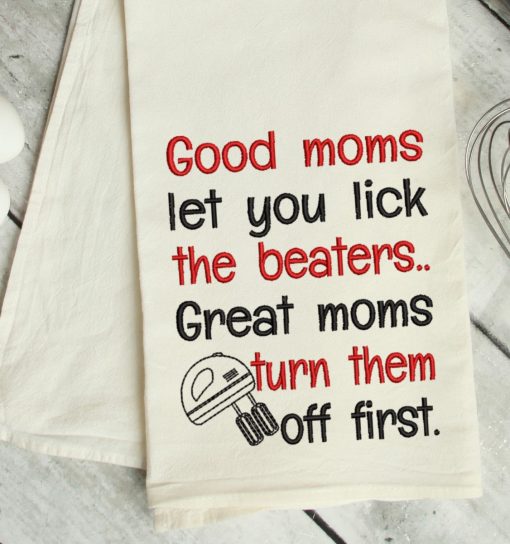 Lick the Beater (great moms) Embroidery Design