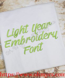 Light Year Embroidery Font (BX Format included)