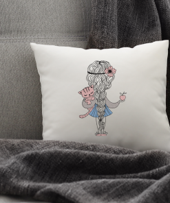 Little Miss Braid Embroidery Design