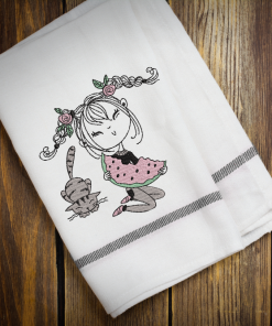 Little Miss Fruit Embroidery Design