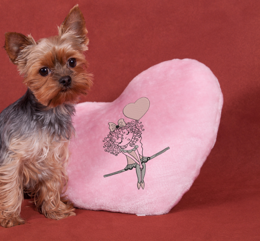 Little Miss Love Embroidery Design