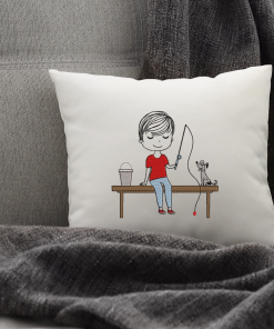 Little Mister Fishing Embroidery Design