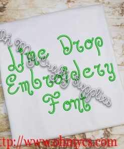 Lime Drop Embroidery Font (BX Included)