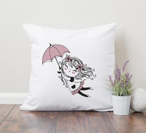 Little Miss Pretty Embroidery Design