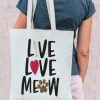 Live Love Meow Embroidery Design