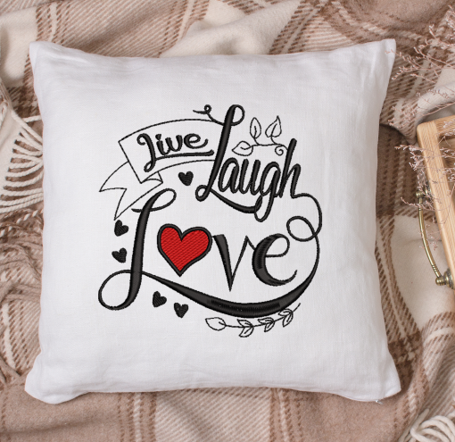 Live Laugh Love 2020 Embroidery Design