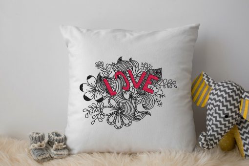LOVE Scribbles Embroidery Design