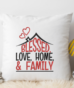 Blessed Love Home Family Embroidery Design