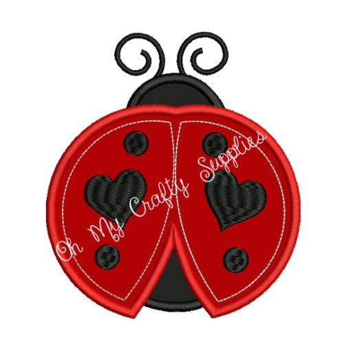 Lady Bug Applique Embroidery Design