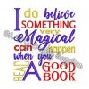 Magical Book Quote Embroidery Design