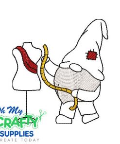 Measuring Gnome Embroidery Design