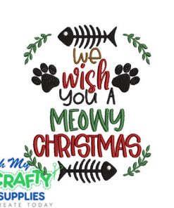 Meowy Christmas 1129 Embroidery Design