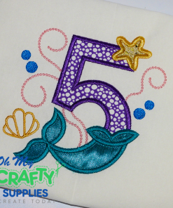 Mermaid Numbers Applique Design Set 0-9